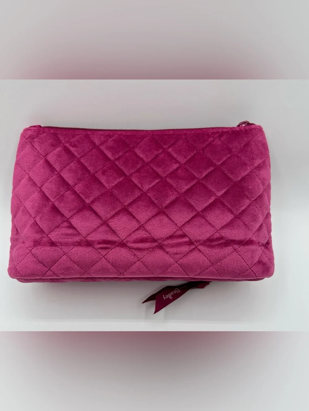 VERA BRADLEY Quilted Pink Velvet Compact Organizer.